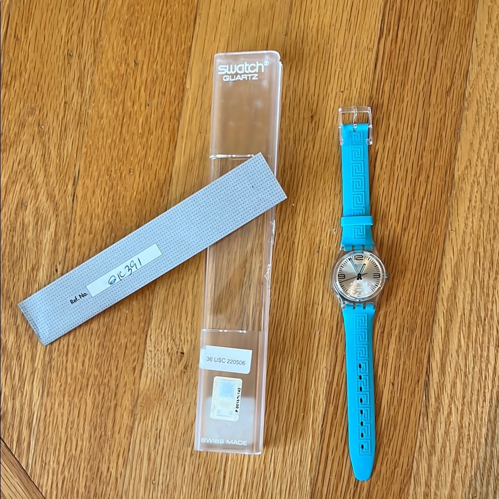 Swatch Olympic Games 2004 Athens Quartz Watch with Turquoise Strap. New in box